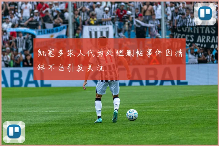 凯塞多家人代为处理删帖事件因措辞不当引发关注